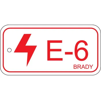 Štítek pro zdroje energie, elektro oblast, označení E-6, BJ = 25 kusů