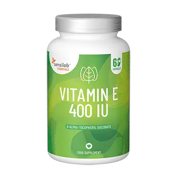 Zdraví Essentials Vitamín E vysoká dávka 400 IU – Vegan, 60 kapslí