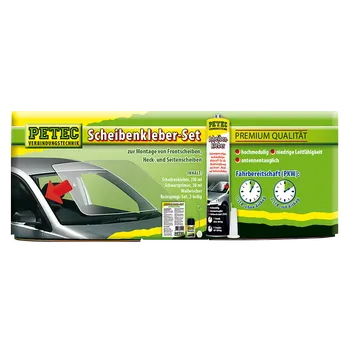 Sada pro lepení skel do karosérií s kartuší - Petec Scheibenkleber-Set Kartusche
