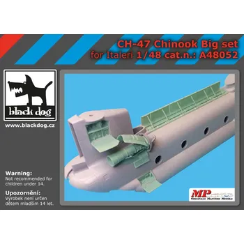 Plastikový model Blackdog 1/48 CH-47 Chinook big set (ITALERI)