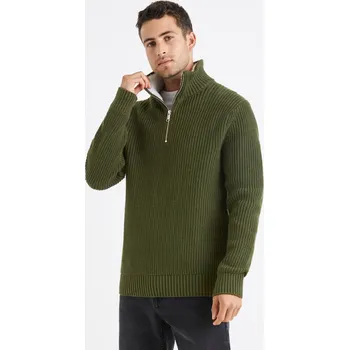 Pánské oblečení Pánský svetr Celio Veviking Celio kaki 1771300