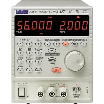 Laboratorní zdroj Aim TTi QL564P SII laboratorní zdroj s nastavitelným napětím, 0 - 56 V/DC, 0 - 4 A, 112 W, výstup 1 x, 51170-1700