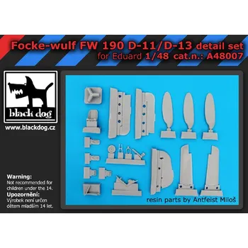 Plastikový model Blackdog 1/48 Fw-190 D-11/D-13 Detail set (EDU)