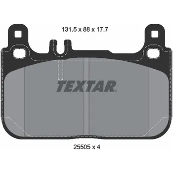 Brzdová destička Sada brzdových destiček, kotoučová brzda TEXTAR 2550501
