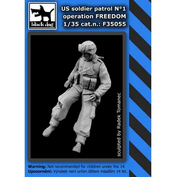 Plastikový model Blackdog 1/35 US soldier patrol operation FREEDOM 1 (1 fig)