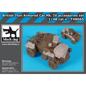 Plastikový model Blackdog 1/48 British 7t armored car Mk.IV access.set (TAM)