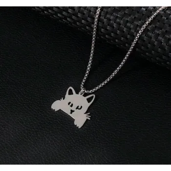 Náhrdelník Náhrdelník s přívěškem z chirurgické oceli, kočička
