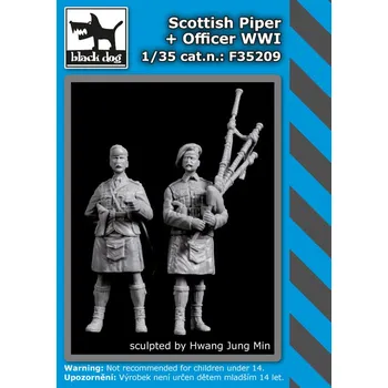 Plastikový model Blackdog 1/35 Scottish officer + piper WWI (2 fig.)
