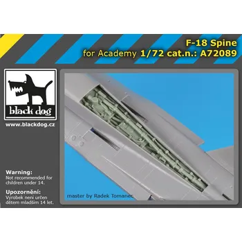 Plastikový model Blackdog 1/72 F-18 spine (ACAD)
