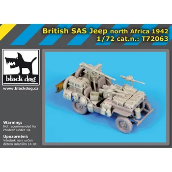 Plastikový model Blackdog 1/72 British SAS Jeep North Africa 1942 (DRAG)
