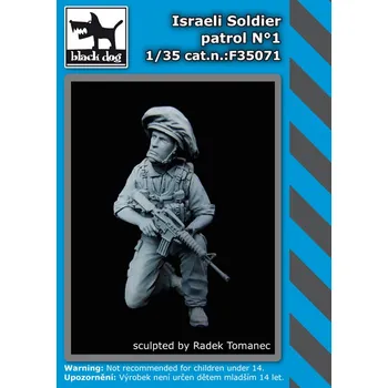 Plastikový model Blackdog 1/35 Israel soldier patrol No.1 (1 fig.)