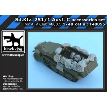 Plastikový model Blackdog 1/48 Sd.Kfz. 251/1 Ausf.C access.set (AFV 48007)
