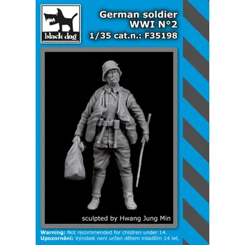 Plastikový model Blackdog 1/35 German Soldier WWI No.2 (1 fig.)