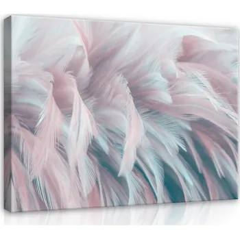 Obraz Postershop Obraz na plátne: Pastel Feathers - 100x75 cm