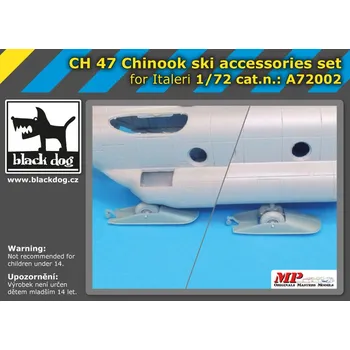Plastikový model Blackdog 1/72 CH-47 Chinook ski accessories set (ITAL)