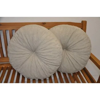 Zahrada Axin Trading s.r.o. Polštář kulatý velký tmavě béžový set 2 kusy