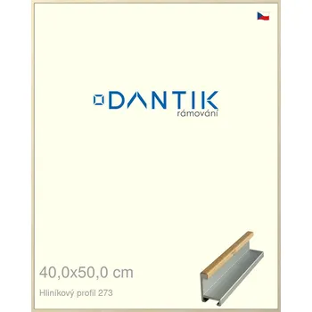 Rám na obraz DANTIK rámeček 40x50 | ALU profil 7273 Dýha javor (Plexi Čiré) (Vyrobeno s láskou u nás v DANTIKU)