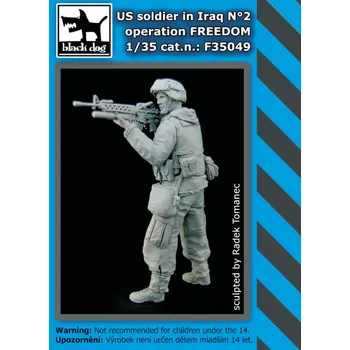 Plastikový model Blackdog 1/35 US soldier in Iraq Oper.FREEDOM No.2 (1 fig.)