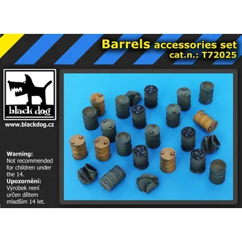 Plastikový model Blackdog 1/72 Barrels accessories set