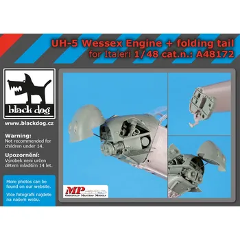 Plastikový model Blackdog 1/48 UH-5 Wessex engine + folding tail (ITAL)