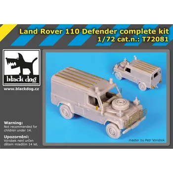 Plastikový model Blackdog 1/72 Land Rover 110 Defender (complete kit)