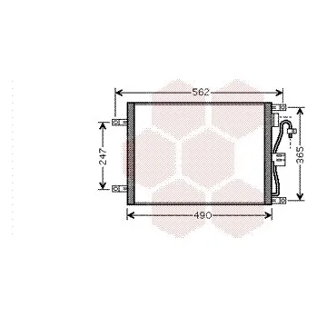 Klimatizace automobilu Kondenzátor, klimatizace VAN WEZEL 13005252