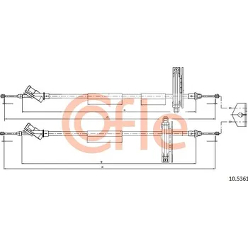 Auto-moto Tažné lanko, parkovací brzda COFLE 92.10.5361