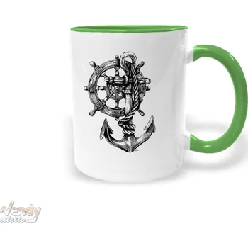 Hrnek - Námořnická Kotva Barva: Zelená