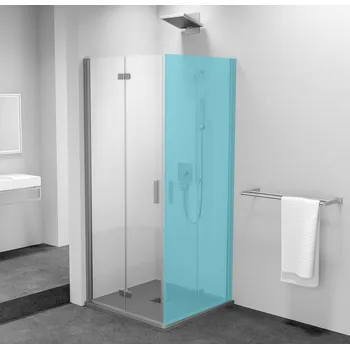 ZOOM sprchové dveře skládací 800mm, čiré sklo, levé