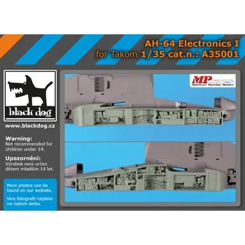 Plastikový model Blackdog 1/35 AH-64 electronics I (TAKOM)