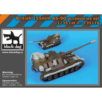 Plastikový model Blackdog 1/35 British 155mm AS 90 accessories set (TRUMP)