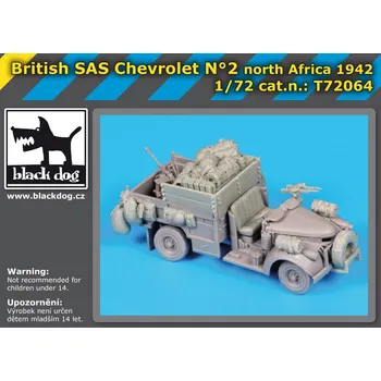 Plastikový model Blackdog 1/72 British SAS Chevrolet North Africa 1942 (DRA)