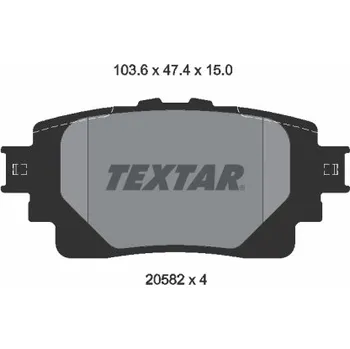 Brzdová destička Sada brzdových destiček, kotoučová brzda TEXTAR 2058201