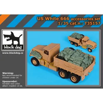 Plastikový model Blackdog 1/35 US White 666 accessories set (HOBBYB)