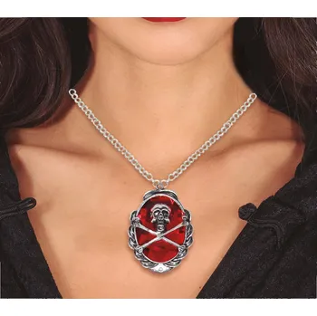 Karnevalový doplněk Pirátský medailon, červený