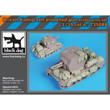 Plastikový model Blackdog 1/35 British Bishop SPG accessories set