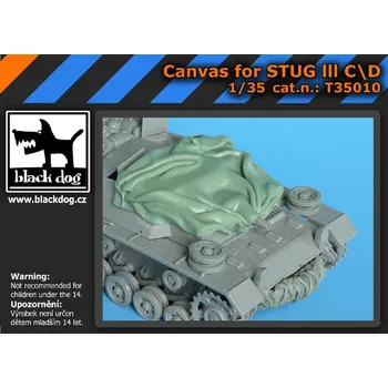 Plastikový model Blackdog 1/35 Canvas for Stug III C\D (DRAG)