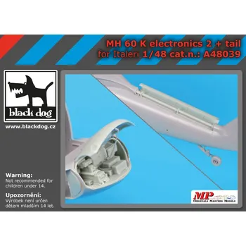 Plastikový model Blackdog 1/48 MH-60 K electronics 2 + tail (ITALERI)
