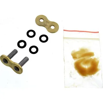 Řetězová sada pro motocykl Spojka řetězu ČZ 520 SDZZ, zlatá, pevná (nýtovací)