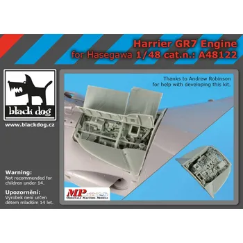 Plastikový model Blackdog 1/48 Harrier GR 7 engine (HAS)