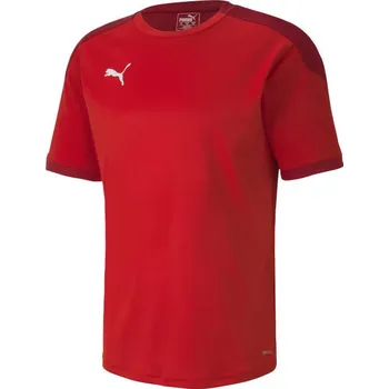 Pánské tréninkové triko Puma TEAM FINAL 21 TRAINING JERSEY TEE XXL Červená, Bílá
