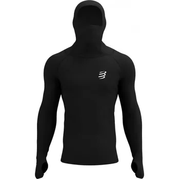 Pánská mikina Pánská funkční mikina Compressport 3D THERMO ULTRALIGHT RACING HOODIE S Černá