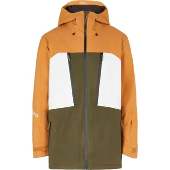 Pánská lyžařská/snowboardová bunda O'Neill GTX PSYCHO M Khaki, Oranžová, Bílá