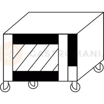 Pec na pizzu Prosklený podstavec se zvlhčovanou kynárnou pro pece F45,F50,F100 H=700 mm | MORETTI FORNI, MFFL70HUM