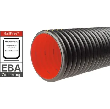 Kanalizační potrubí Drenážní trubka RailPipe DN150 LP částečná perforace 220°, tyč 6m SN16