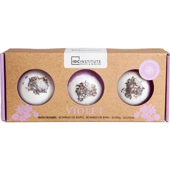 IDC Institute Fialka sada bomb do koupele 3x100 g