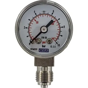 pumpička TS Manometr 131.11 40 mm 1/4" spodní 0-10 bar nerez