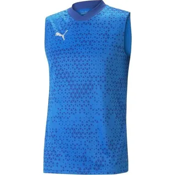 Pánské tílko Pánské fotbalové tílko Puma TEAMCUP TRAINING JERSEY TOP XS Modrá, Bílá