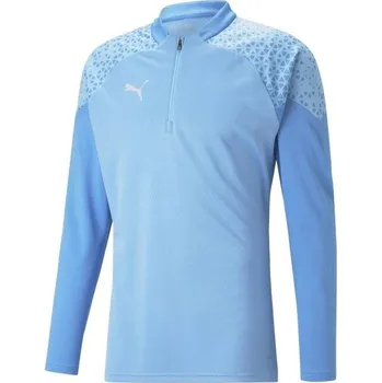 Pánská mikina Pánská sportovní mikina Puma TEAMCUP TRAINING 1/4 ZIP TOP XS Světle modrá, Bílá