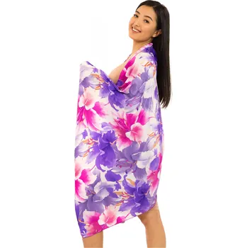 Šátek Himalife Maxi šátek Lilie - fialová s růžovou